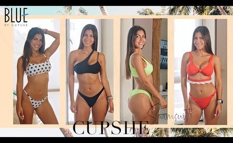 2020 Cupshe Blue  microkini Try On Haul Spring Swimwear| ft.Ari Dugarte Try On