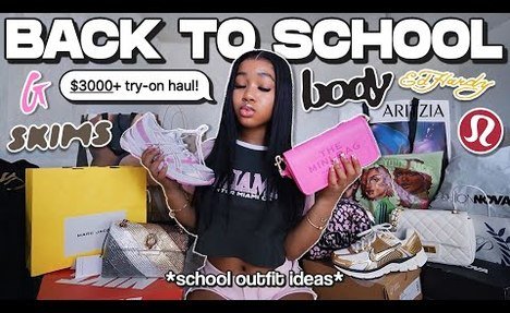 $3000+ BACK TO SCHOOL TRY-ON HAUL | lulu, marc jacobs, bodybyraven, skims, asics + more!