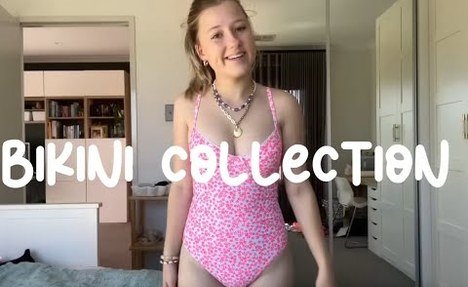 my swimwear collection & TRY ON  bikinis, one pieces, separates