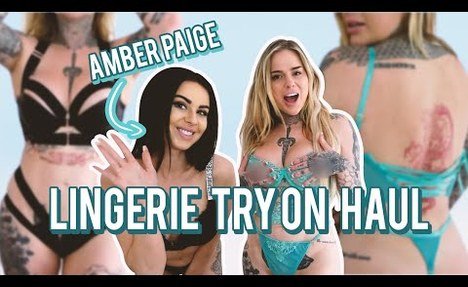 LINGERIE TRY ON HAUL ft. Amber Paige (SEXY!)