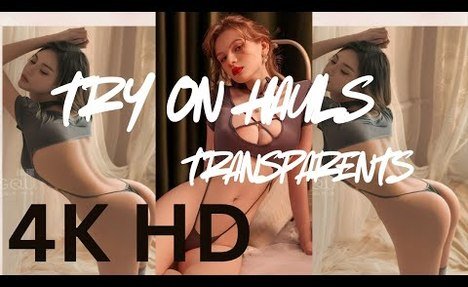 (4K) See Through Transparent Lingerie & micro  swim set Try-On Haul