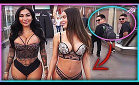 LINGERIE TRY-ON HAUL IN PUBLIC • Lana Rhoades & 3G1K Clips