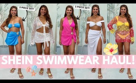 ☀️SHEIN SWIMSUITS AND COVERUPS TRY ON HAUL! ☀️ 3 Piece Sets, Bikinis, Coverups!