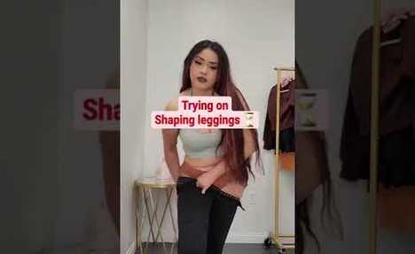 Trying on the viral shaping yoga pants