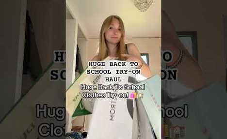 HUGE back to school TRY-ON HAUL #haul #clothes #backtoschool #shopping