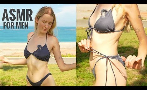 ASMR  beachwear try on Haul at the Beach