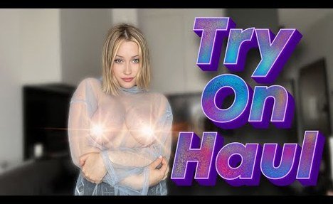 [4K] No Bra Transparent Try on Haul  Sheer Clothes with Monnixi