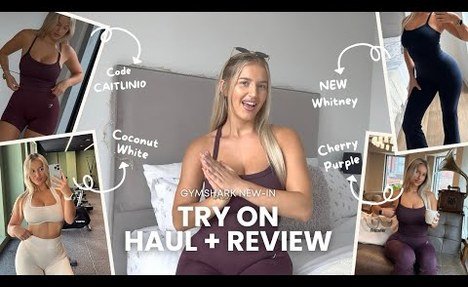 NEW Gymshark Whitney Adapt Fleck Collection | Try On Haul & Review - DC CAITLIN10 
