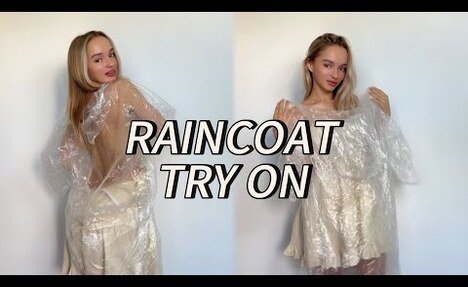 [4K USA] Raincoat Try-On Haul | Soft Beige Instant Mood-Booster