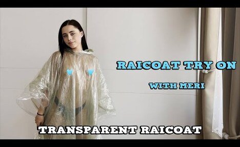 MY TRANSPARENT RAINCOAT TRY ON