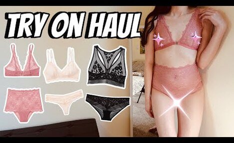 Adore Me Lingerie Bra Panties Set &bull; Try On Haul and video