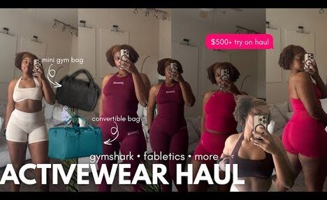 $500+ Activewear Try-on Haul & review | gymshark, fabletics & more