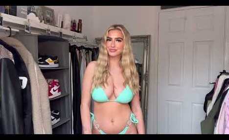 string bikini Try-On Haul with Lula