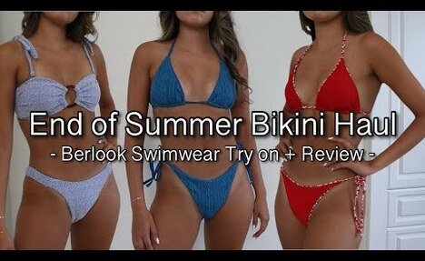 END OF SUMMER  thong bikini HAUL! | Berlook Swimwear Try On 2025