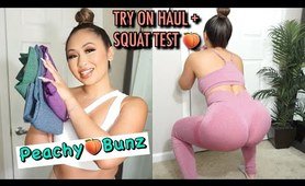 SUPER AFFORDABLE LEGGINGS TRY ON HAUL + SQUAT PROOF TEST | PEACHYBUNZ