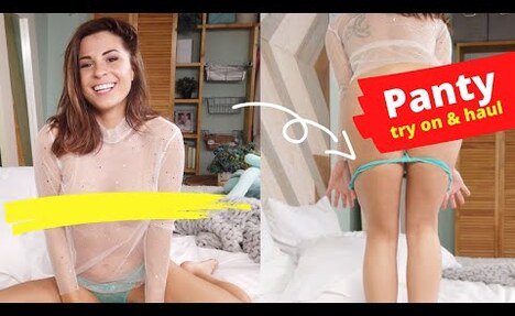 Transparent lingerie haul & panty try on haul 2022  See panties haul pretty alise makes her clothing