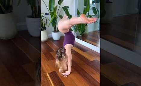 Cartwheel into handstand! This took me a few tries