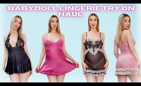 Stunning Babydoll Lingerie Try-On Haul | 6 Months Pregnant