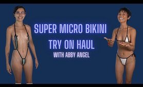 Super Tiny Micro beach costume Try On Haul FEAT @AbbyAngel