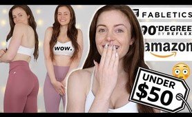 AFFORDABLE yoga pants TRY-ON HAUL (*shook*) | Amazon, 90 Degree, Fabletics, & More