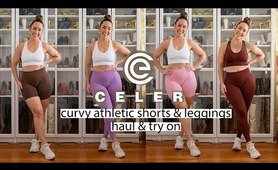 Celer Curvy Athletic Shorts and yoga pants Haul & Try On [available on Amazon!!]