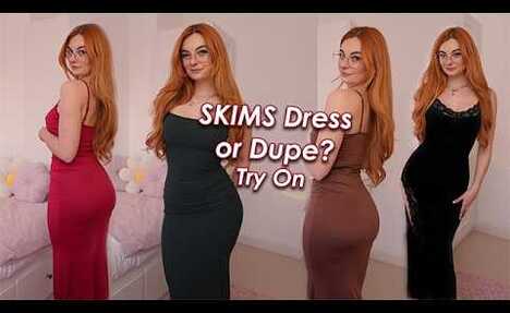 Lingerie Try-On Haul: SKIMS Dress vs. Dupe Showdown!
