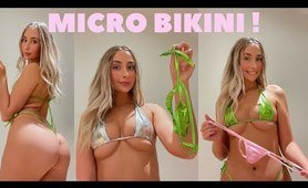 MICRO two piece bathing suit TRY ON