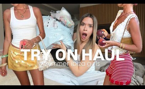 Summer Ibiza Vibes: Try-On Haul of Bold Bikinis and Chic Tops