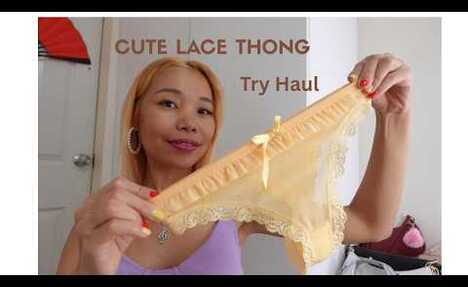 Sheer Lace Thong Try-On Haul | Lingerie Unveiled