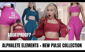 ALPHALETE ELEMENTS & PULSE COLLECTION TRY-ON HAUL clothing haul | Leggings, activewear, march launch 2022