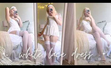Elegant White Lace Dress Try-On Haul