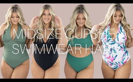 Curvy Midsize Swimwear Try-On Haul with Cupshe 2023