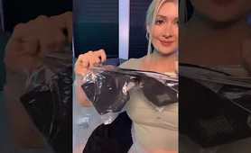 The most satisfying yoga pants try-on | ASMR #shorts