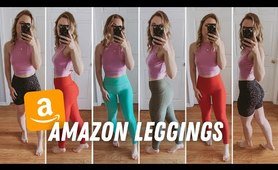 AMAZON yoga pants TRY ON HAUL // affordable leggings clothing haul
