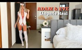 ADAM&EVE underwear TRY ON HAUL 2022 | Babydoll | Chemise | Teddy