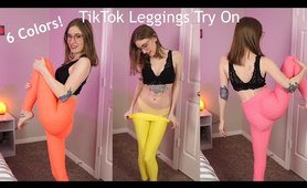 TikTok yoga pants Try On Haul (with Stretching!)