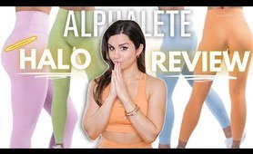 ALPHALETE HALO tights IN-DEPTH TRY ON HAUL REVIEW! | HALO VERSUS AMPLIFY #ALPHALETE