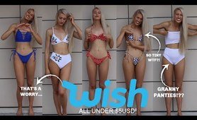 WISH beach costume TRY ON Haul! All Under $5!