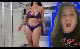 lovely lingerie try on haul reaction #reaction #youtube  #viral