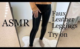 【ASMR】Affordable Faux Leather yoga pants Try on Haul | Soft Spoken