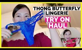 THONG BUTTERFLY underwear TRY ON HAUL | #woirene