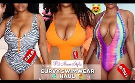 HOT MIAMI STYLES CURVY bathing costume two piece bathing suit TRY ON HAUL 2019 | B!G BU$T FRIENDLY?