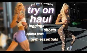 BUFF BUNNY HONEST clothing haul AND TRY ON HAUL: leggings, shorts, tights bras, gym essentials