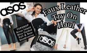 FAUX LEATHER LEGGINGS/PANTS TRY ON HAUL | ASOS