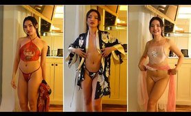 sweet BELLYBAND & KIMONO lingerie TRY ON HAUL| I_AM_XUYEN