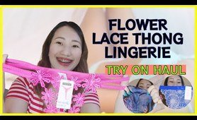 FLOWER LACE THONG panties TRY ON HAUL| #woirene