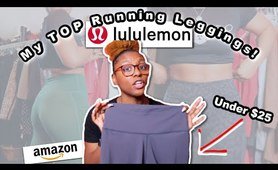 Best RUNNING leggings Try-On Haul | Lululemon, sleazy Fit, & AMAZON leggings (Colourfulkoala)