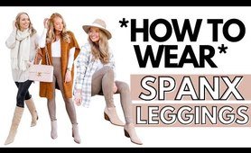 How to Wear tights Different Ways | SPANX leggings clothing haul + Try On Haul