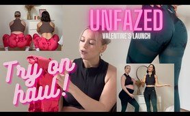 UNFAZED fitness TRY ON HAUL // size recommendations, squat test // try on Valentine's Launch 2023