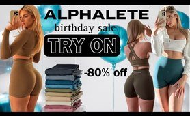 ALPHALETE BIRTHDAY SALE TRY ON HAUL GUIDE & try on |2023 February 18 amplify legging biker shorts
